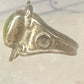 Navajo Ring Green Turquoise pinky band size 3 sterling silver women girls