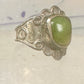 Navajo Ring Green Turquoise pinky band size 3 sterling silver women girls