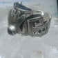 Poison ring onyx Aztec Mayan design size 8.5 sterling silver women girls