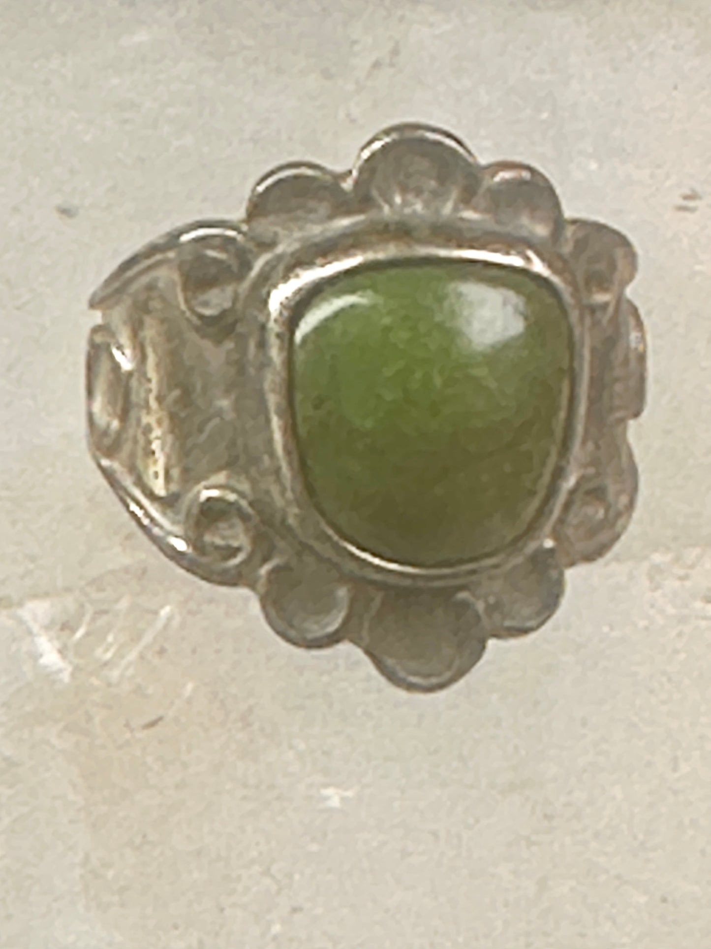 Navajo Ring Green Turquoise pinky band size 3 sterling silver women girls