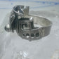 Poison ring onyx Aztec Mayan design size 8.5 sterling silver women girls