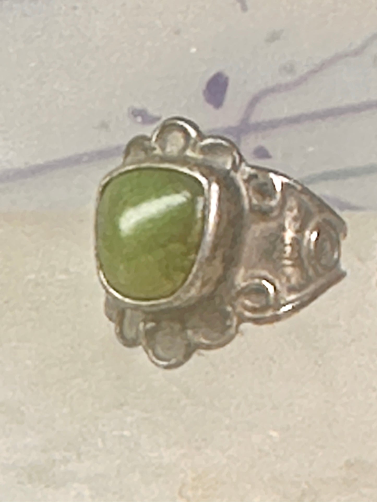 Navajo Ring Green Turquoise pinky band size 3 sterling silver women girls
