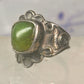 Navajo Ring Green Turquoise pinky band size 3 sterling silver women girls