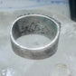 Zuni ring wedding band  sterling silver Turquoise Coral chips size 9 men women