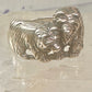 Bear Ring Bears band size 9.50 southwest sterling silver women girls