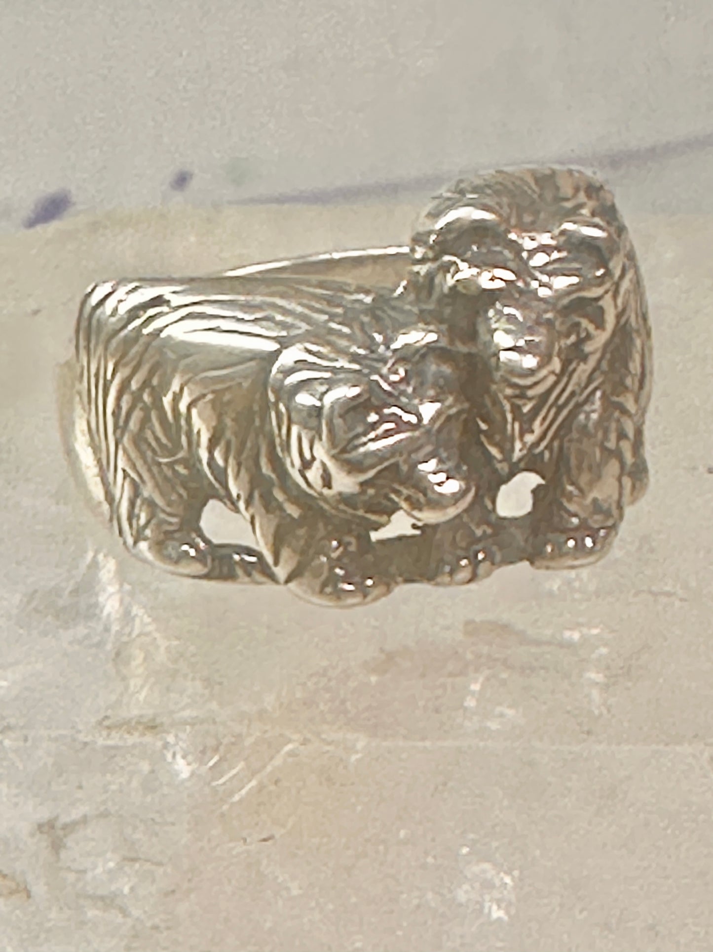 Bear Ring Bears band size 9.50 southwest sterling silver women girls