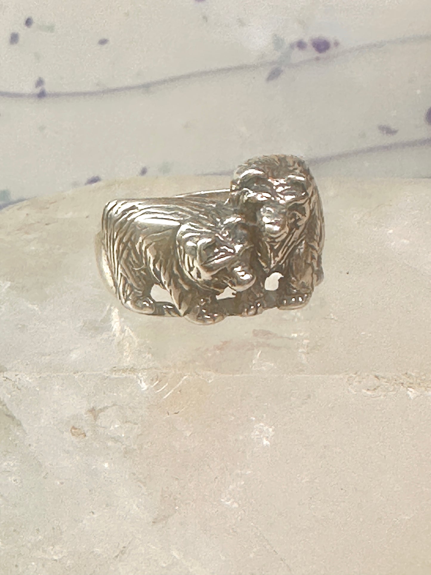Bear Ring Bears band size 9.50 southwest sterling silver women girls