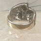 Bear Ring Bears band size 9.50 southwest sterling silver women girls