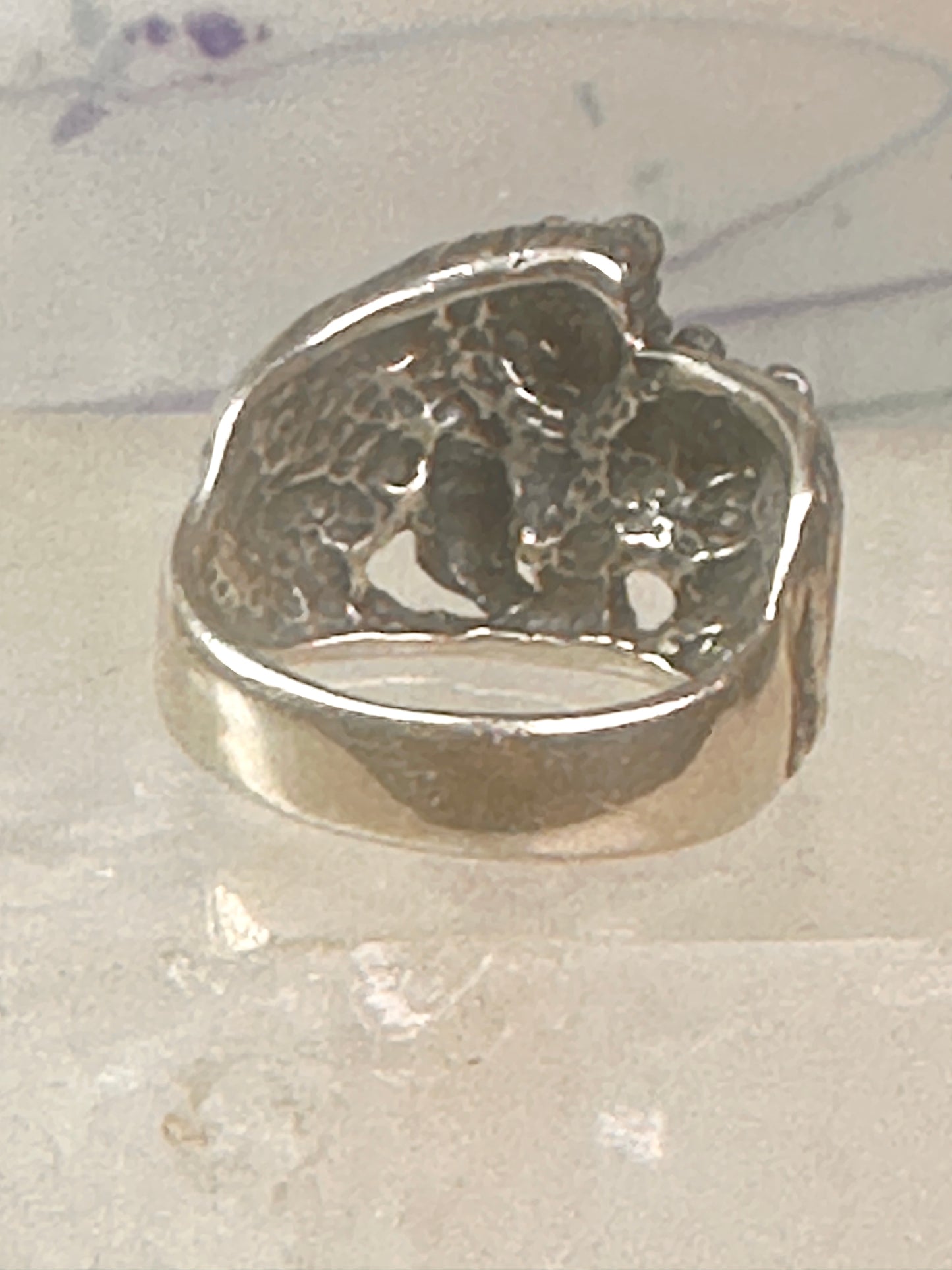 Bear Ring Bears band size 9.50 southwest sterling silver women girls