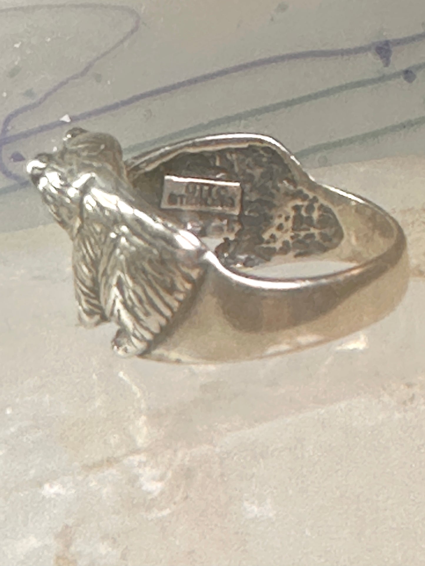 Bear Ring Bears band size 9.50 southwest sterling silver women girls