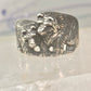 Bear Ring Bears band size 9.50 southwest sterling silver women girls
