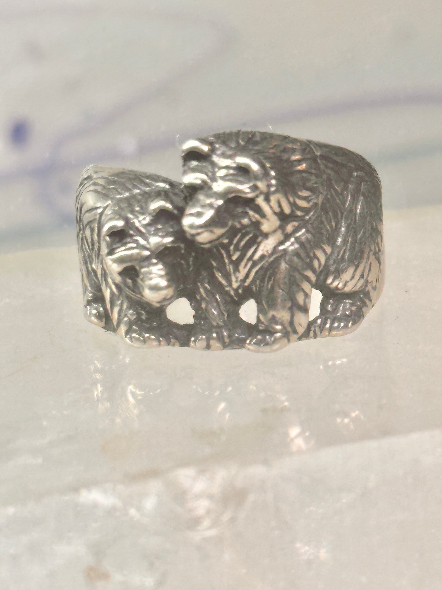 Bear Ring Bears band size 9.50 southwest sterling silver women girls