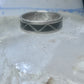 Zuni ring wedding  sterling silver band onyx size 9 men women