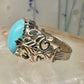 Black Hills Gold ring size 8 turquoise leaves band sterling silver 12K women