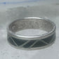 Zuni ring wedding  sterling silver band onyx size 9 men women