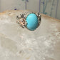 Black Hills Gold ring size 8 turquoise leaves band sterling silver 12K women