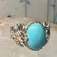 Black Hills Gold ring size 8 turquoise leaves band sterling silver 12K women