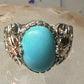 Black Hills Gold ring size 8 turquoise leaves band sterling silver 12K women