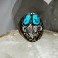 Eagle ring size 12 Navajo signed AL turquoise  sterling silver women men