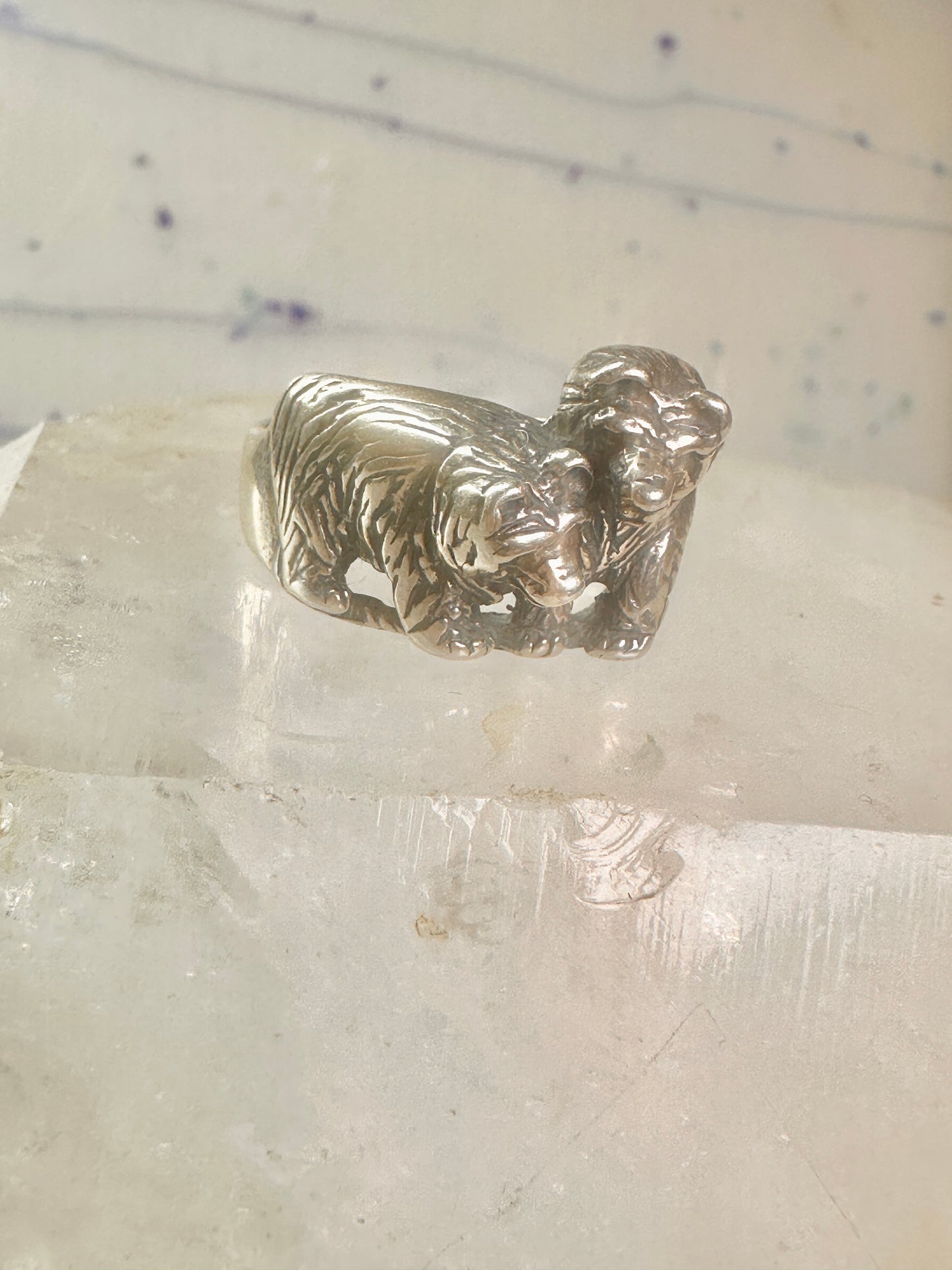 Bear Ring Bears band size 9.50 southwest sterling silver women girls