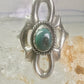 Navajo Sand Cast Ring Turquoise size 7.50 southwest sterling silver women girls