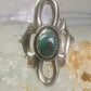 Navajo Sand Cast Ring Turquoise size 7.50 southwest sterling silver women girls