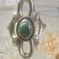 Navajo Sand Cast Ring Turquoise size 7.50 southwest sterling silver women girls