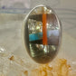 Navajo Abalone Ring Coral Turquoise size 11 sterling silver women men