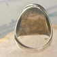 Navajo Abalone Ring Coral Turquoise size 11 sterling silver women men