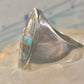 Navajo Abalone Ring Coral Turquoise size 11 sterling silver women men
