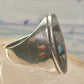 Navajo Abalone Ring Coral Turquoise size 11 sterling silver women men