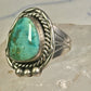 Navajo ring large turquoise vintage sterling silver size 11 women men