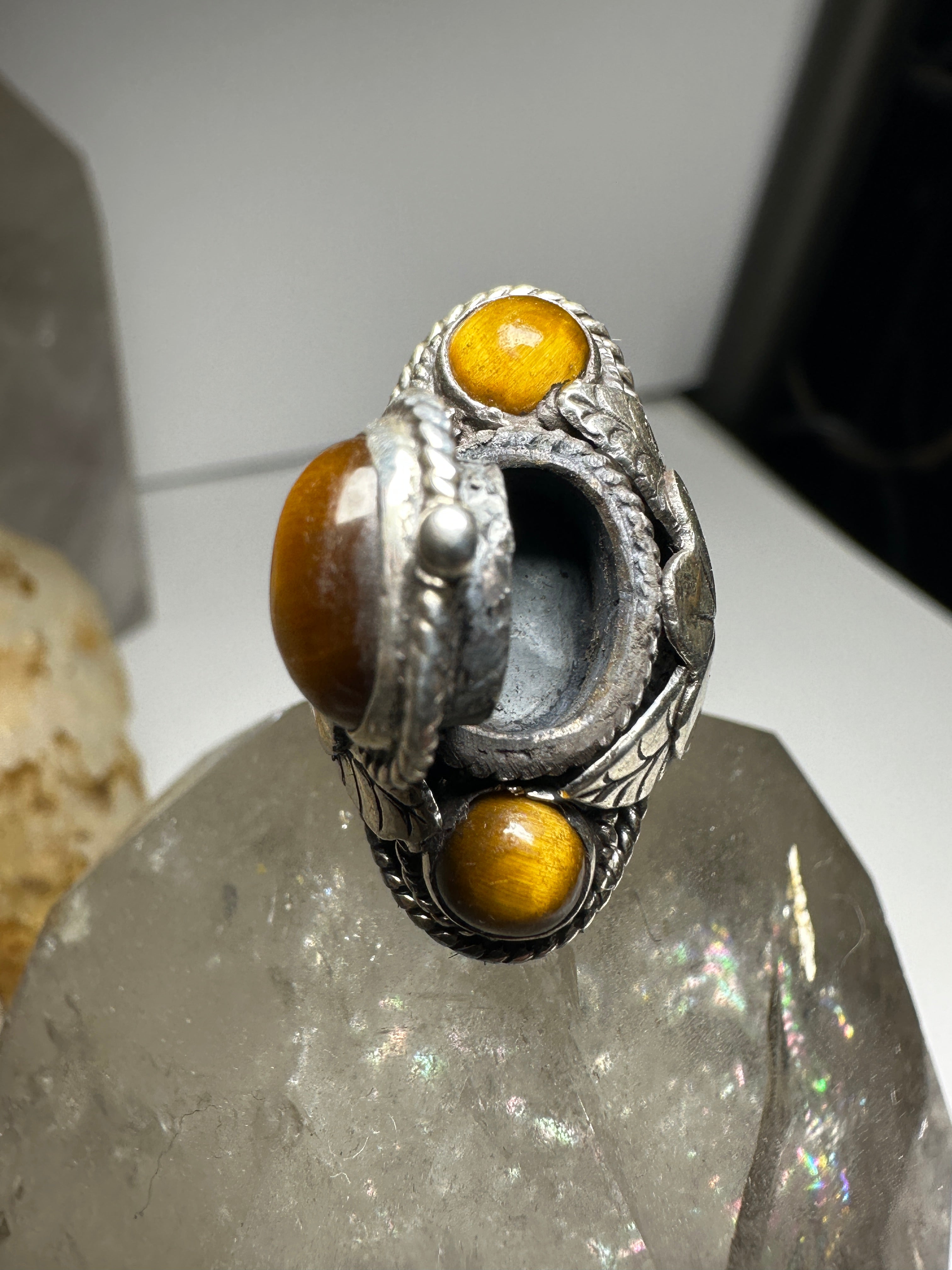 Genuine Sterling shop Silver Horse Tigers Eye Gemstone