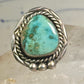 Navajo ring large turquoise vintage sterling silver size 11 women men