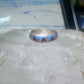 Zuni ring wedding band  sterling silver turquoise coral chips size 7.5 men women