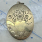 Vintage Gold Filled Heart & Floral Engraved Photo Locket Pendant - 1 1/2"