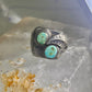 Navajo ring turquoise band leaf vintage sterling silver size 10.25 women men