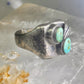 Navajo ring turquoise band leaf vintage sterling silver size 10.25 women men
