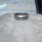Zuni ring wedding band sterling silver turquoise coral chips size 9.5 men women