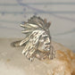 Face ring southwest figurative feathers size 9 sterling silver women men