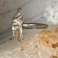 Face ring southwest figurative feathers size 9 sterling silver women men