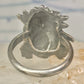 Face ring southwest figurative feathers size 9 sterling silver women men