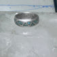 Zuni ring wedding band sterling silver turquoise chips size 6 men women