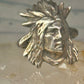 Face ring southwest figurative feathers size 9 sterling silver women men