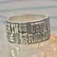 Love Ring Valentine words band size 7.75 sterling silver women girls