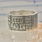 Love Ring Valentine words band size 7.75 sterling silver women girls