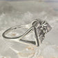 Cat Ring reading Fish Book Kabana size 7 sterling silver women girls
