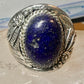 Navajo ring blue lapis lazuli band vintage sterling silver size 13.50 women men