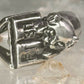 Cat Ring reading Fish Book Kabana size 7 sterling silver women girls