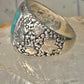 Turquoise ring southwestern leaves grape size 11 sterling silver women men